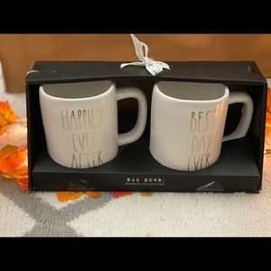 Rae Dunn Best Day Ever and Happily Ever After Mugs
